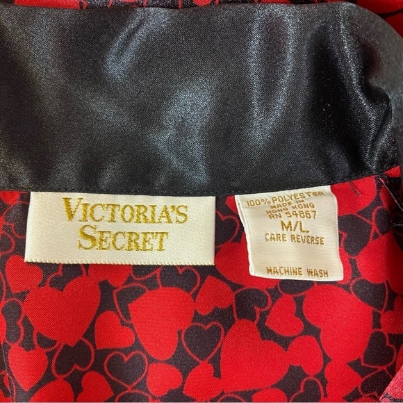 Gold Label Victoria’s Secret Heart Satin Sleep Shirt Size M/L - Picture 6 of 7